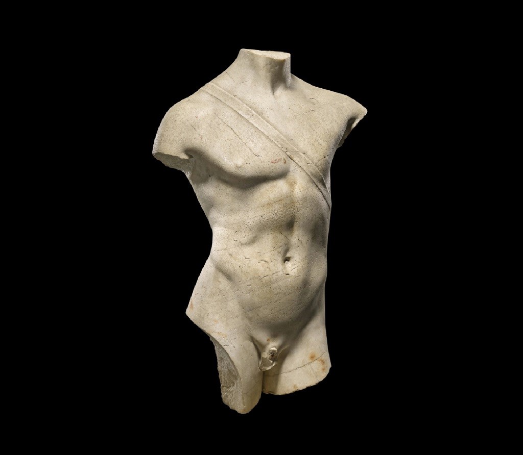 Torso of Apollo God Bas Wall store Relief Sculpture Museum Copy Statue